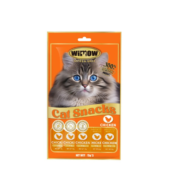 WIMOW Cat Snacks – Chicken Flavor (Kitten & Adult)