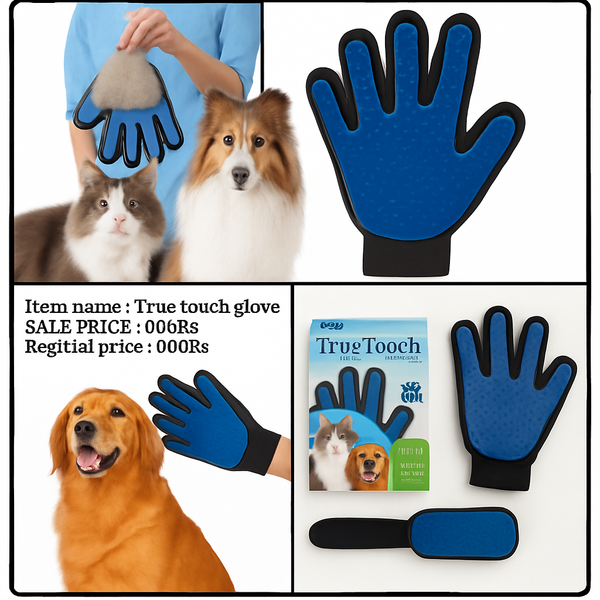 True Touch Grooming Glove – Easy Pet Hair Remover