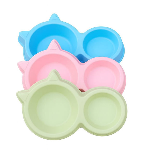 Cat-Shaped Double Food & Water Bowl – Adorable & Practical