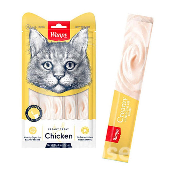 Wanpy Creamy Lickable Treat for Cat- All Flavours