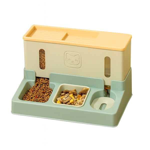 Automatic Pet Feeder & Water Dispenser – 3-in-1 Multi-Function Station
