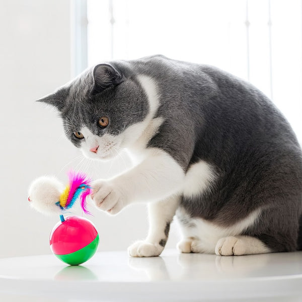 Interactive Mouse & Feather Cat Toy – 12.5cm