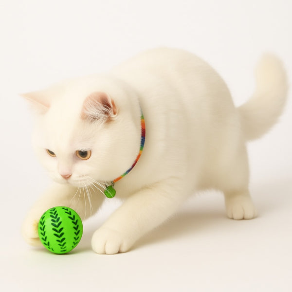 Natural Rubber Cat/Dog Toy Balls – Chew & Play