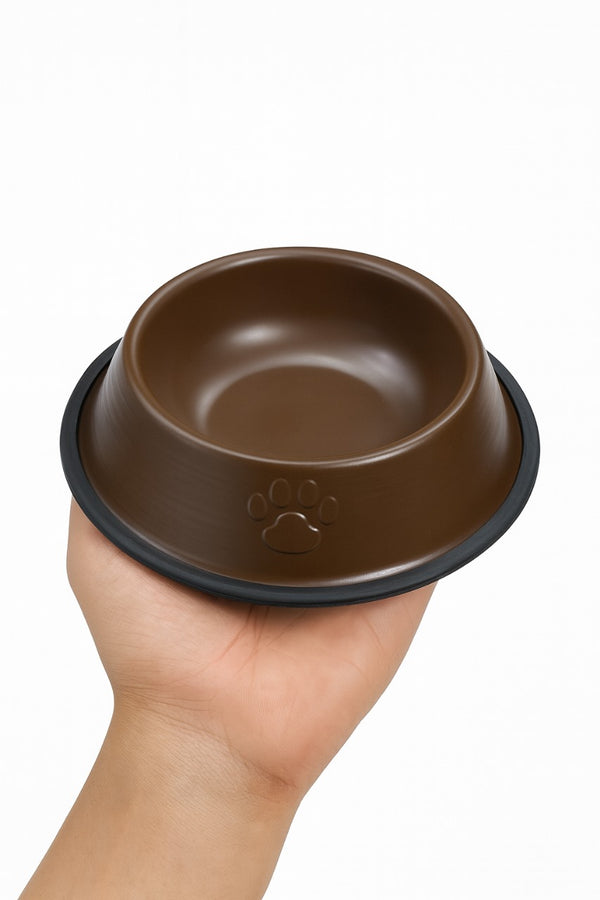 Non-Slip Pet Feeding Bowl – Brown