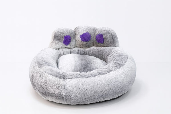 Plush Cat Bed – Cozy & Cute Paw Design